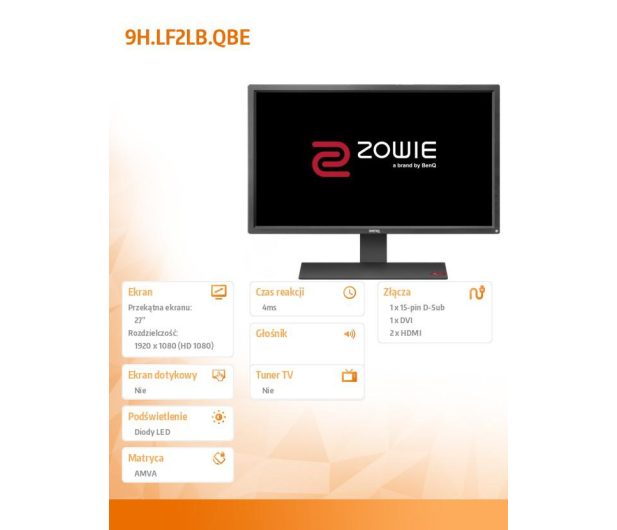BenQ ZOWIE RL2755 czarny - 325914 - zdjęcie 12